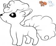 Coloriage pokemon 037 Vulpix 2 dessin